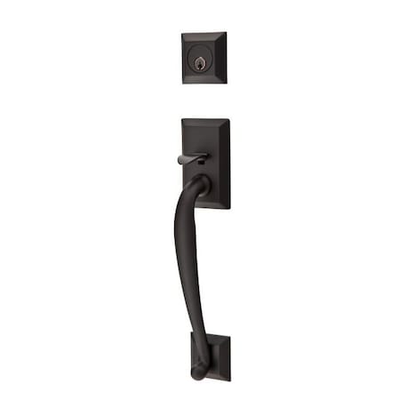 Emtek Flat Black Handleset 4413MDCUS19 4413MDCUS19